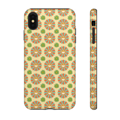 Smiley Retro Floral iPhone Case
