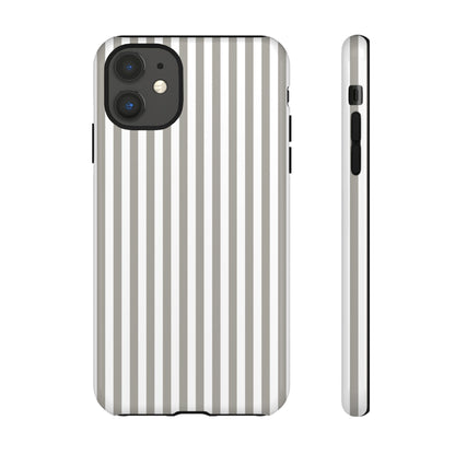 Gray & White Stripe iPhone Case