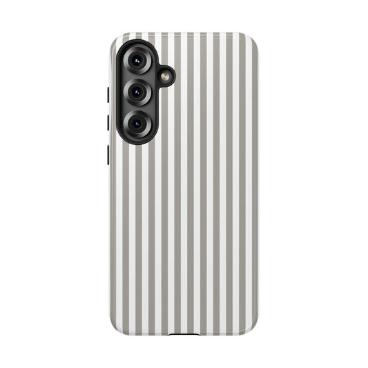 Gray & White Stripe Samsung Case