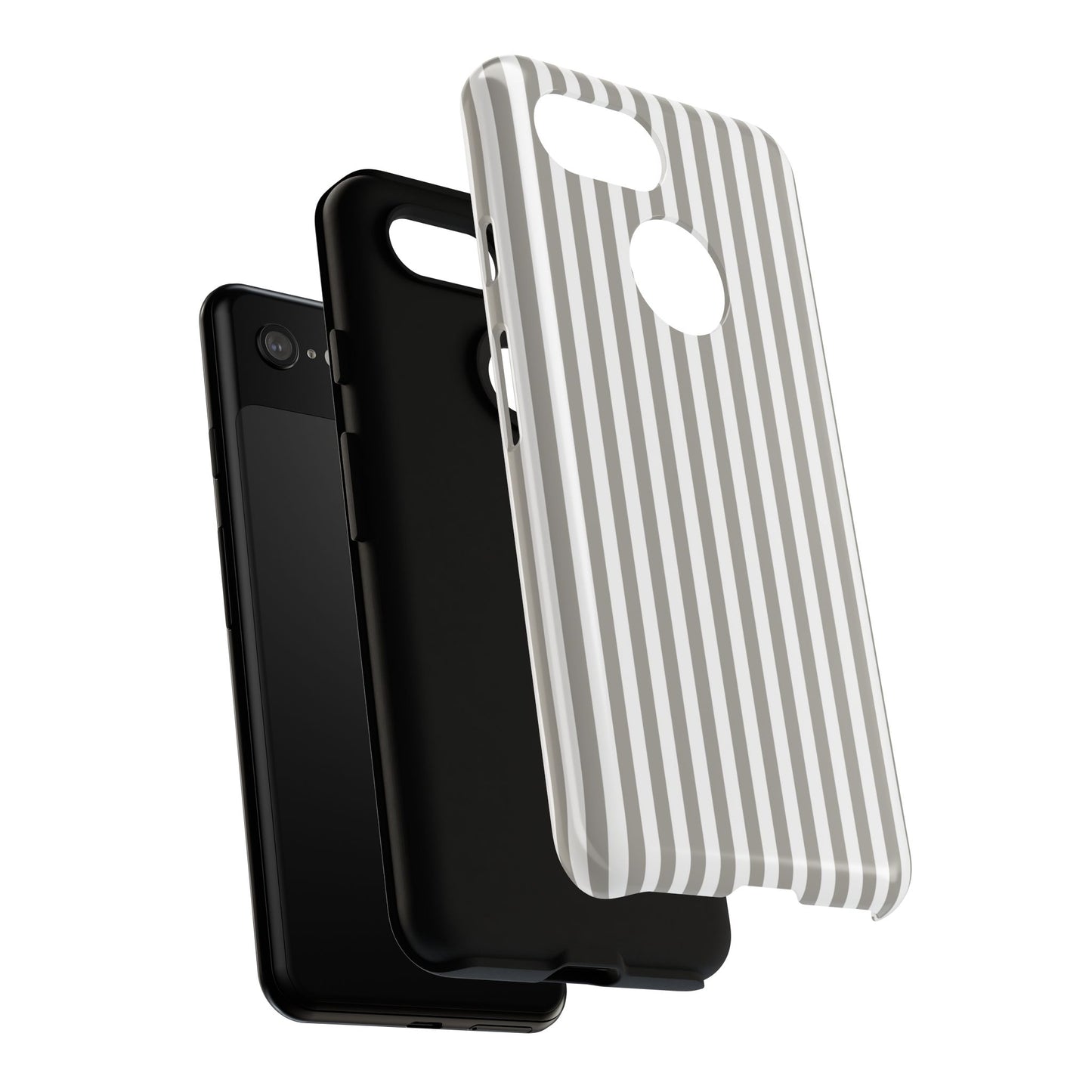 Gray & White Stripe Google Pixel Case