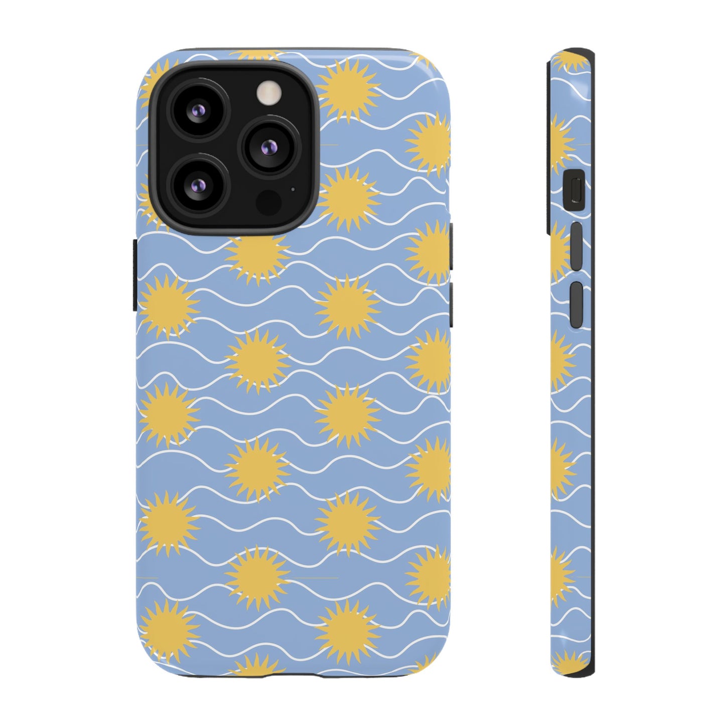 Sunny Waves Blue iPhone Case