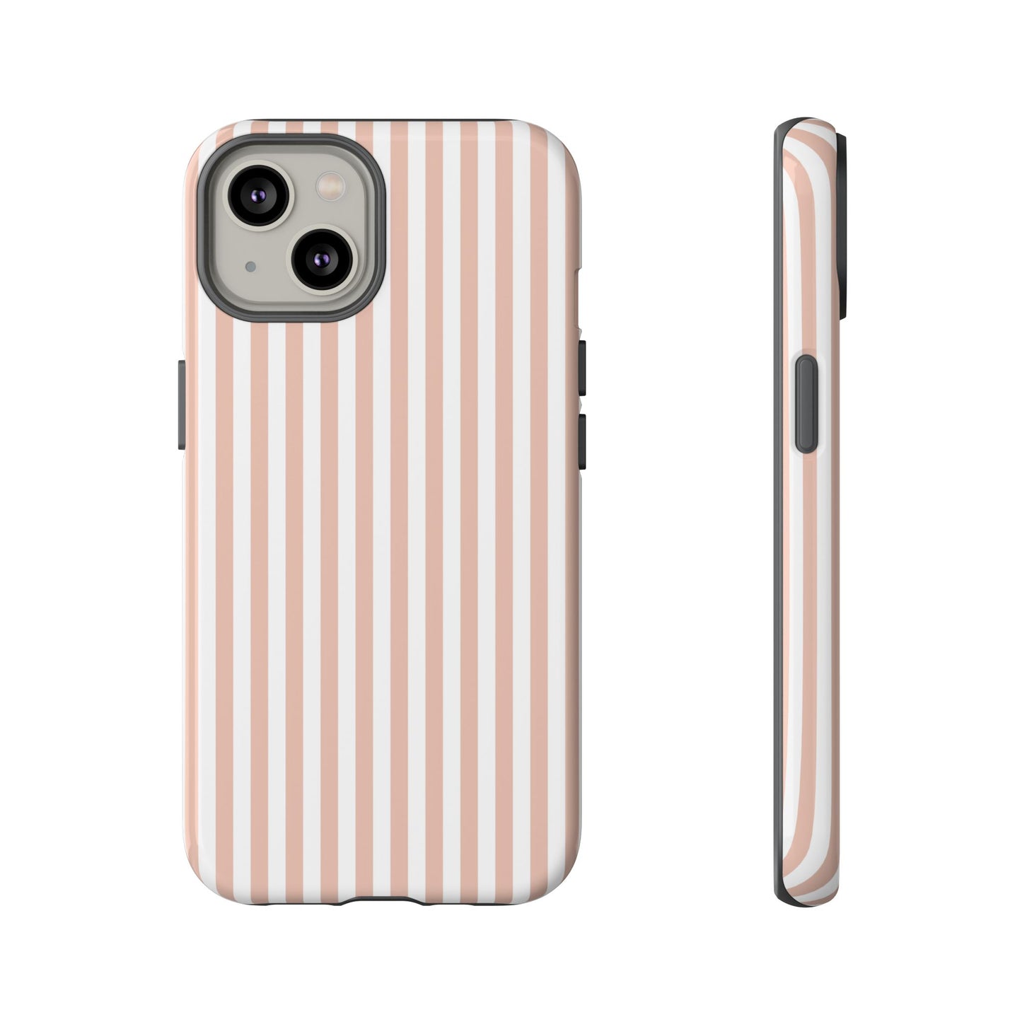 Blush & White Stripe iPhone Case
