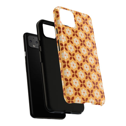 Retro Orange Flower Power Google Pixel Case