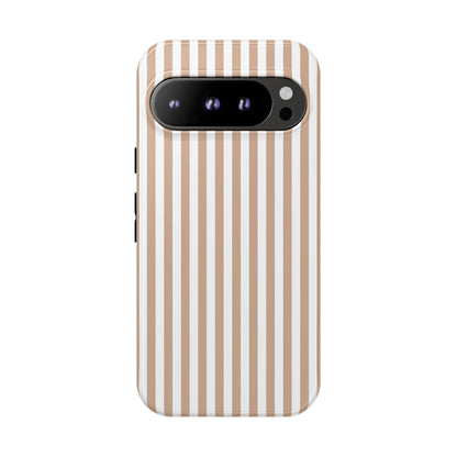 Tan & White Stripe Google Pixel Case