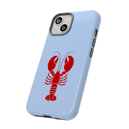 Red Lobster on Sky Blue iPhone Case