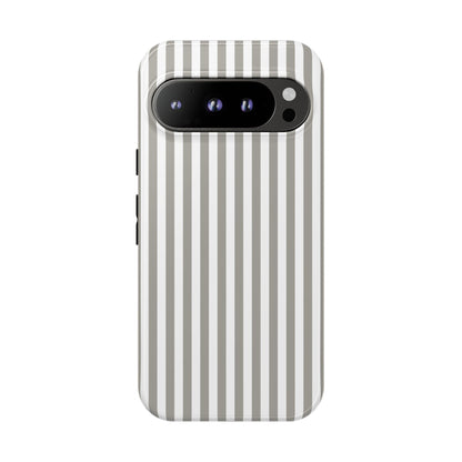 Gray & White Stripe Google Pixel Case