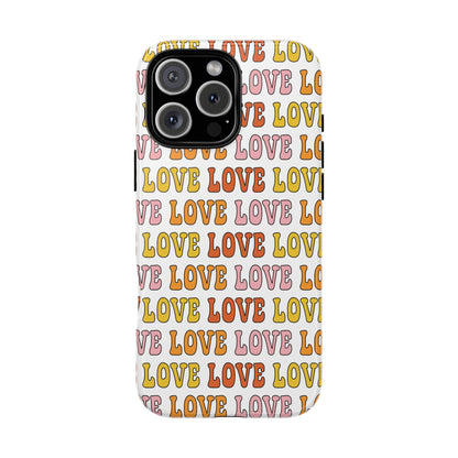 Retro LOVE Typography iPhone Case