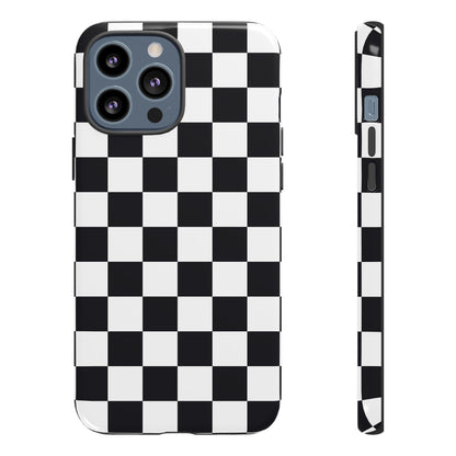 Black & White Checkerboard iPhone Case