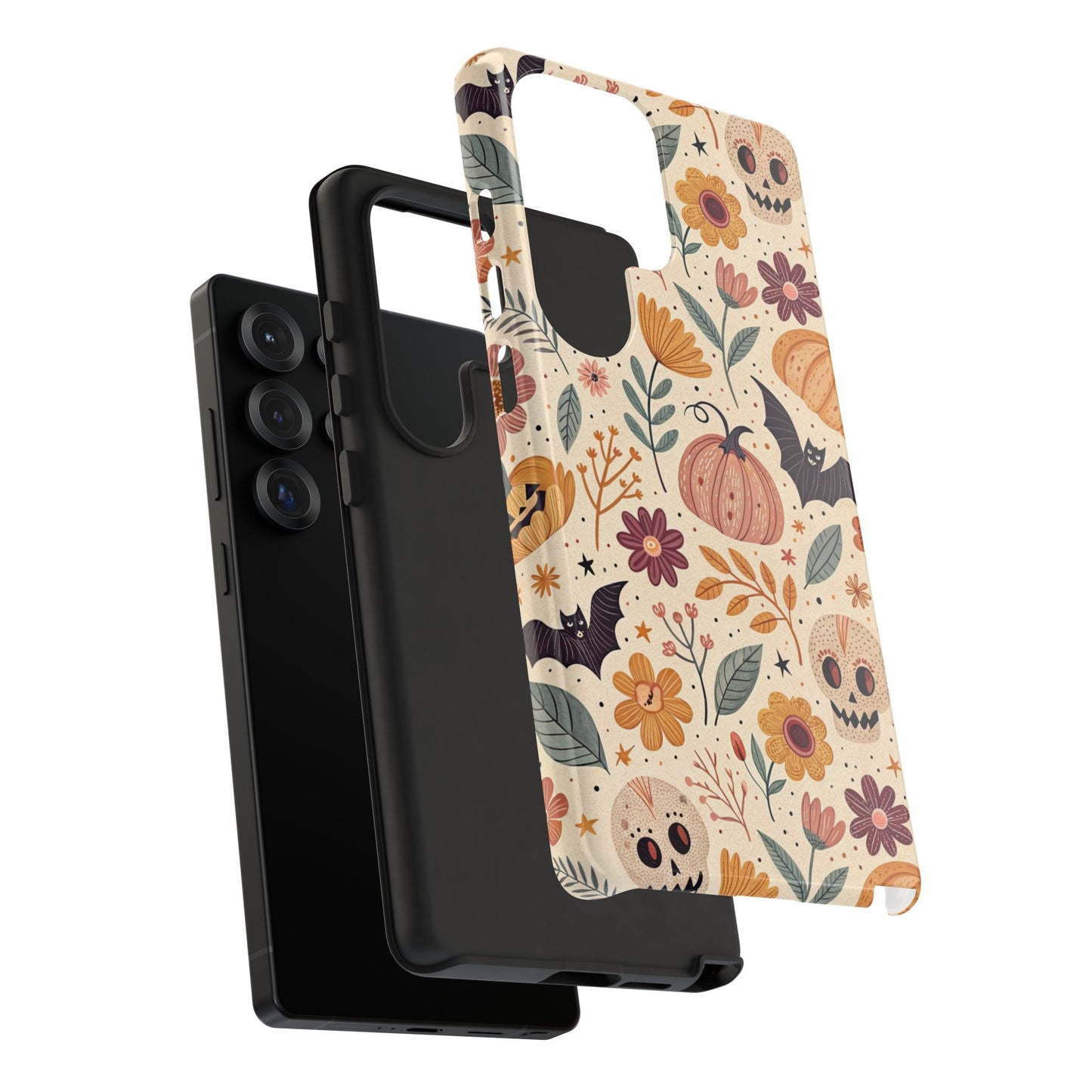 Halloween Skulls & Pumpkins Floral Samsung Case