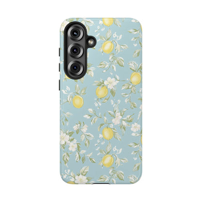 Lemon Blossom Blue Samsung Case