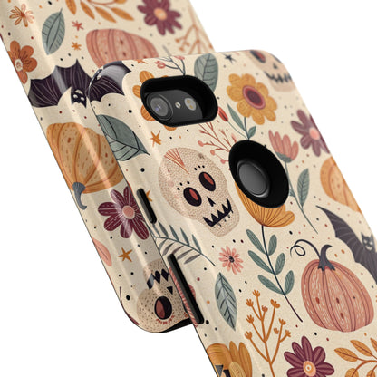 Halloween Skulls & Pumpkins Floral Google Pixel Case