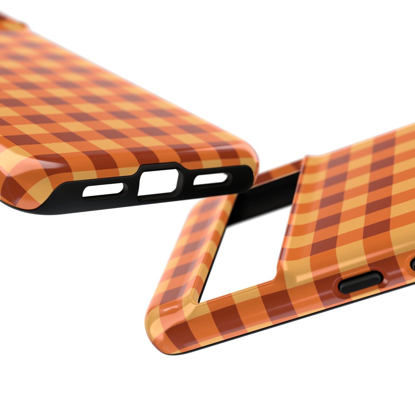 Orange Gingham Checkered Google Pixel Case