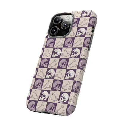 Skull & Bones Checkered iPhone Case