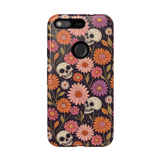 Skulls & Fall Florals Google Pixel Case