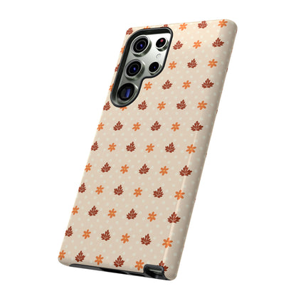 Beige Fall Floral Polka Dot Samsung Case
