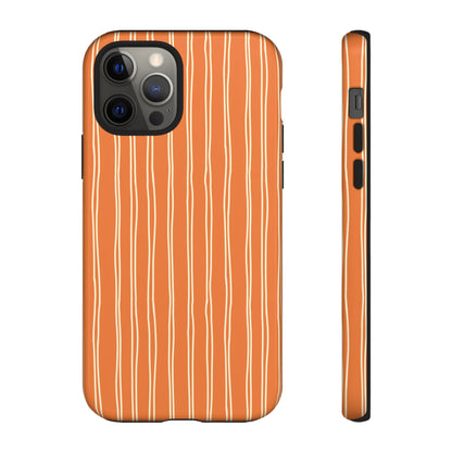 Orange Vertical Stripe iPhone Case