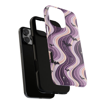 Retro Bats & Swirls iPhone Case