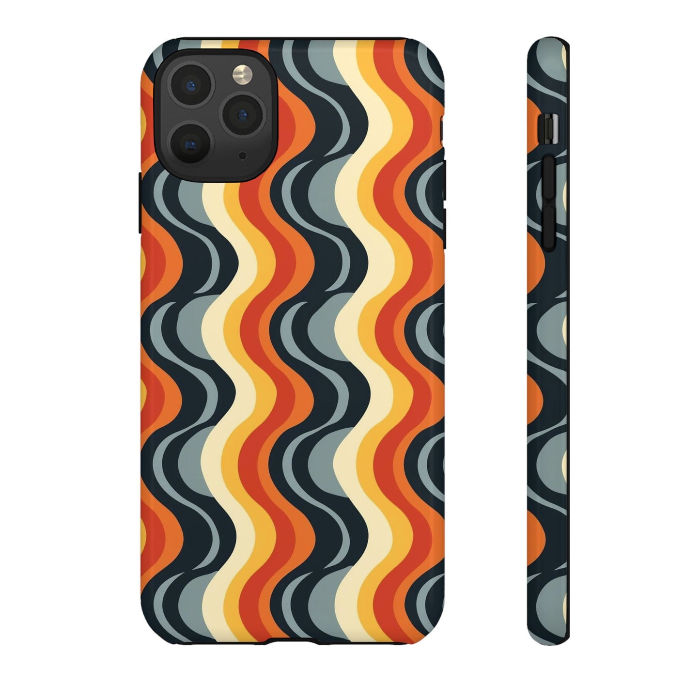 Retro Wavy Stripe iPhone Case
