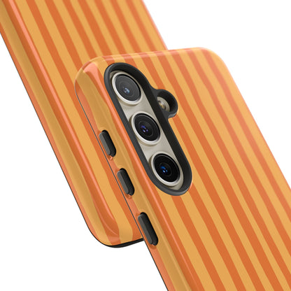 Orange Wavy Stripe Samsung  Case