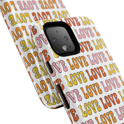 Retro LOVE Typography Google Pixel Case