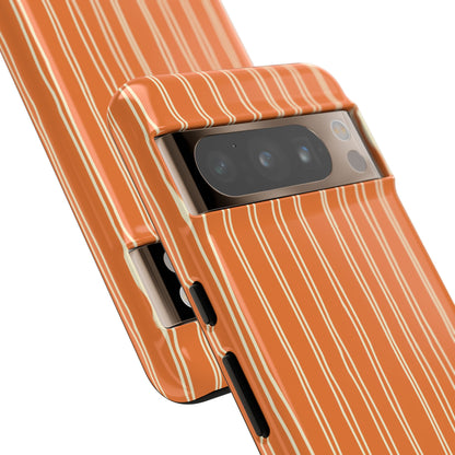 Orange Vertical Stripe Phone Google Pixel Case