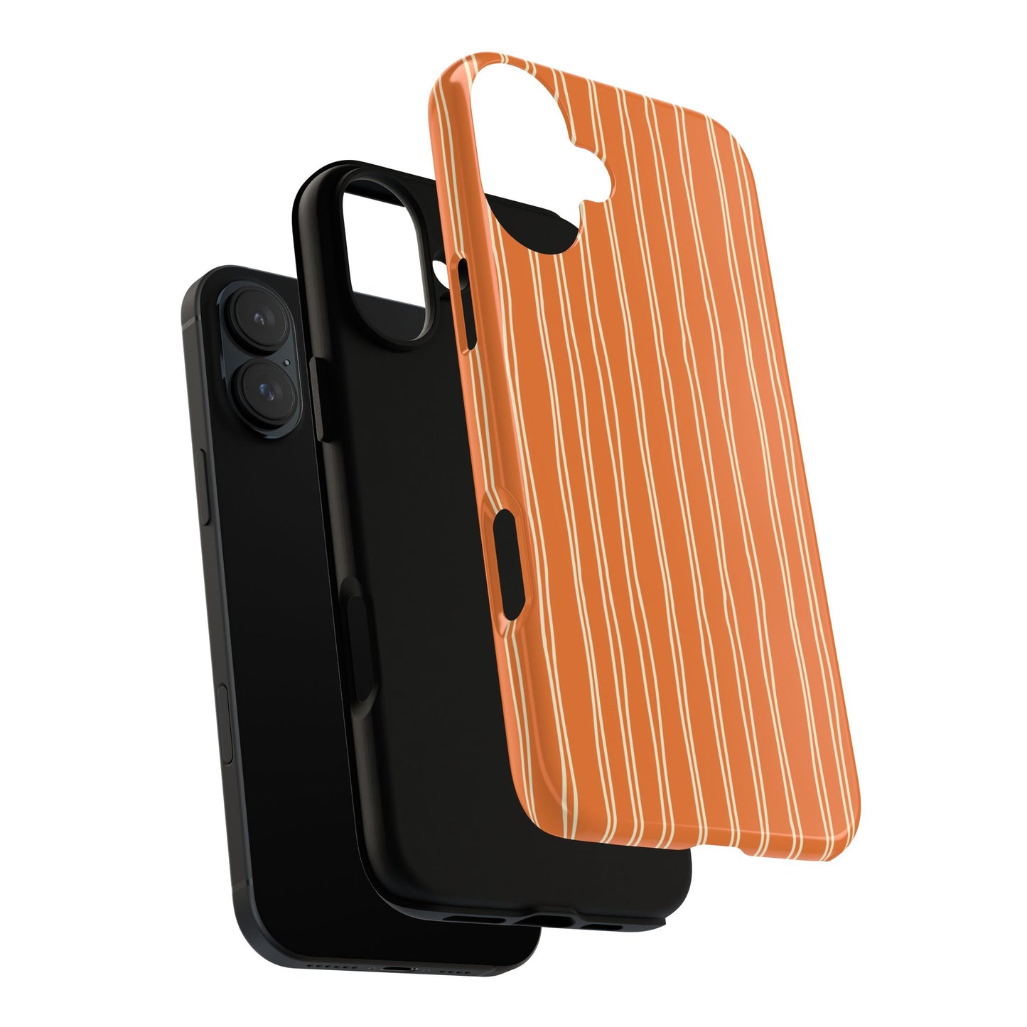 Orange Vertical Stripe iPhone Case