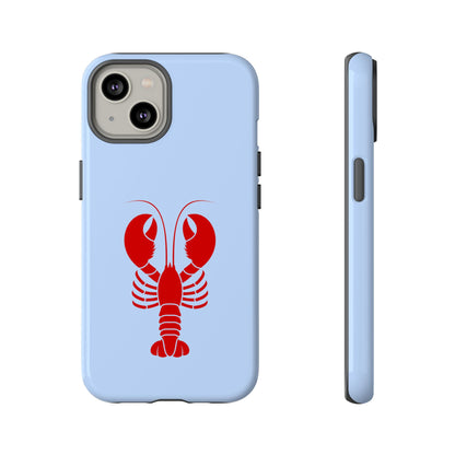 Red Lobster on Sky Blue iPhone Case