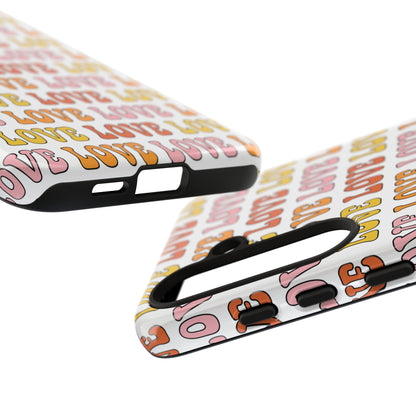 Retro LOVE Typography Samsung Case