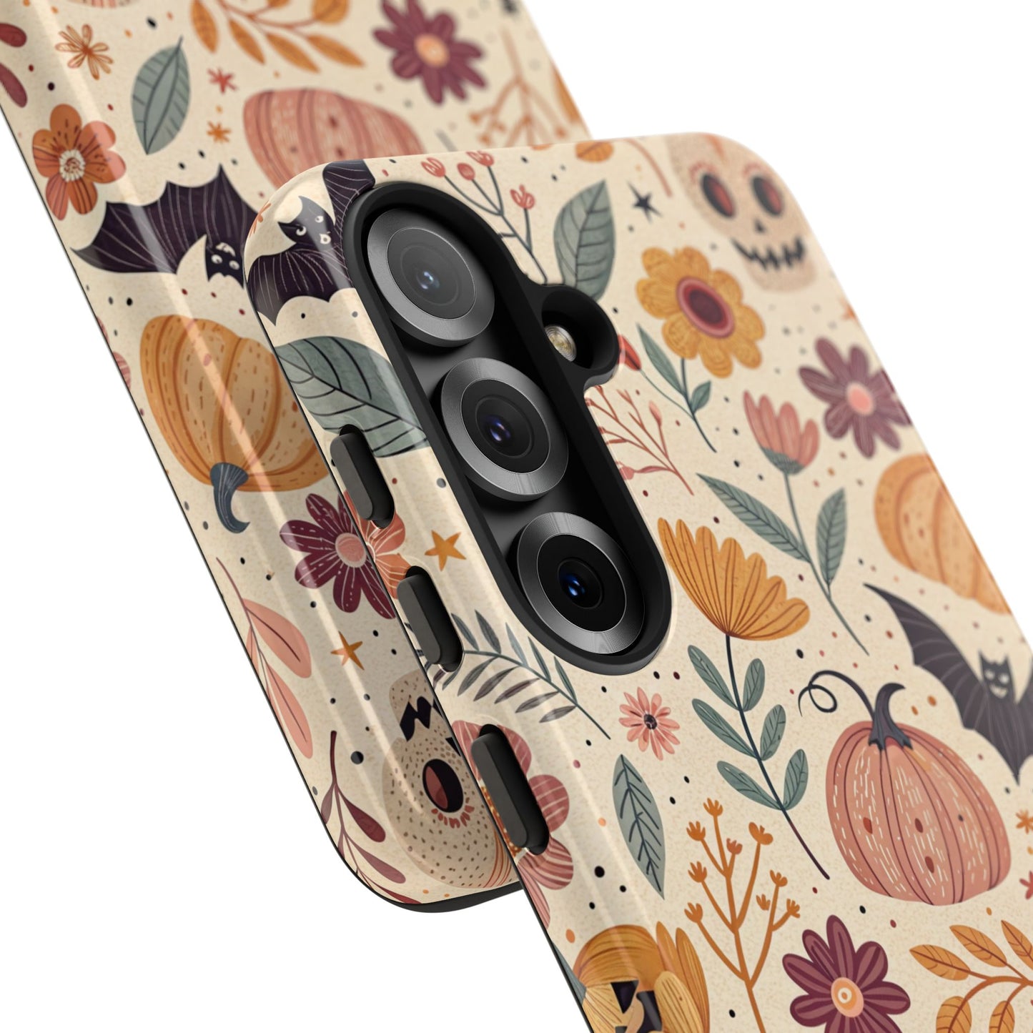 Halloween Skulls & Pumpkins Floral Samsung Case