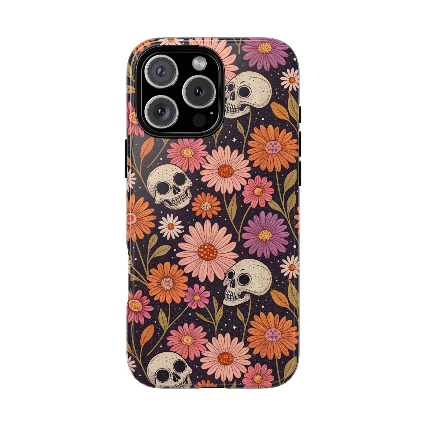 Skulls & Fall Florals iPhone Case