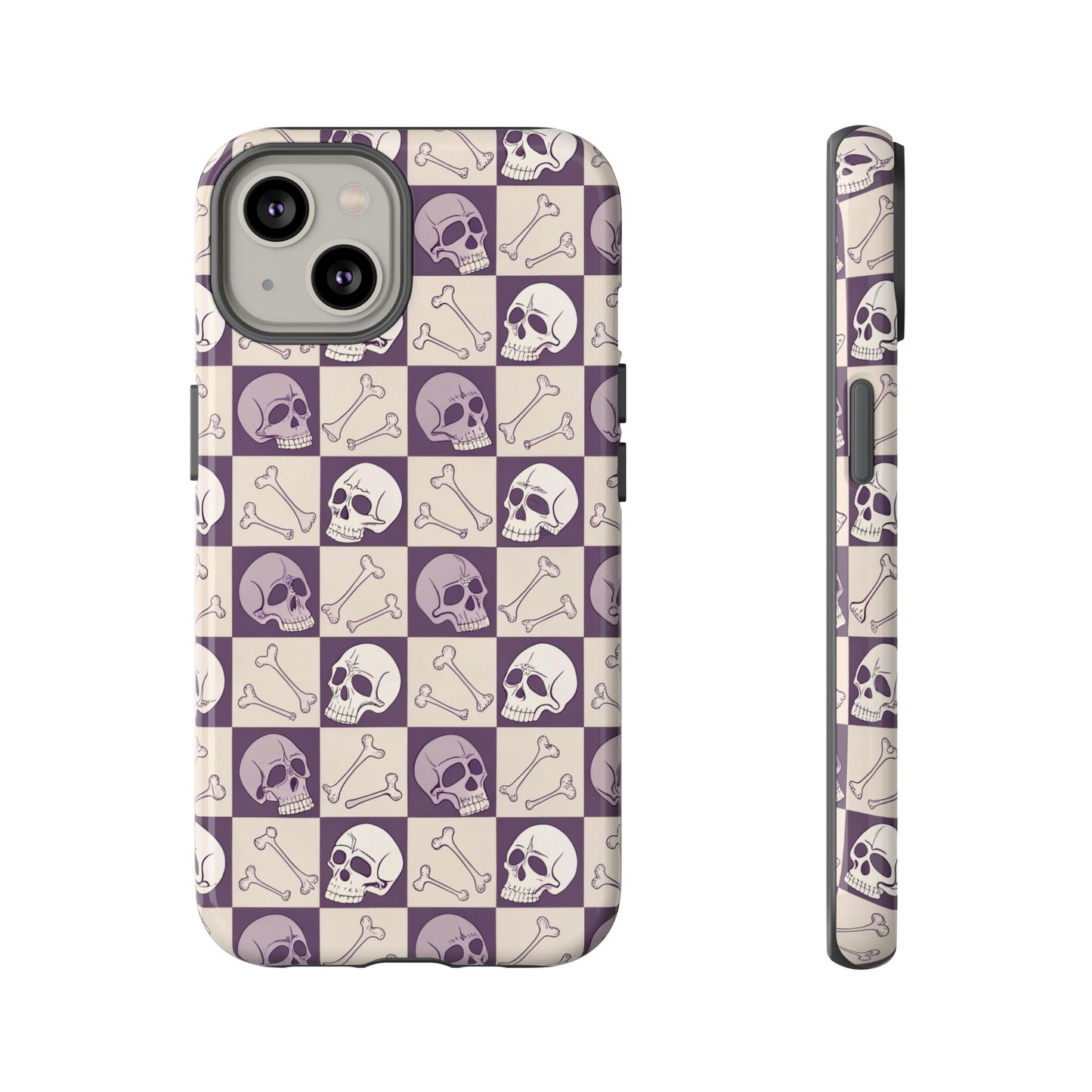 Skull & Bones Checkered iPhone Case