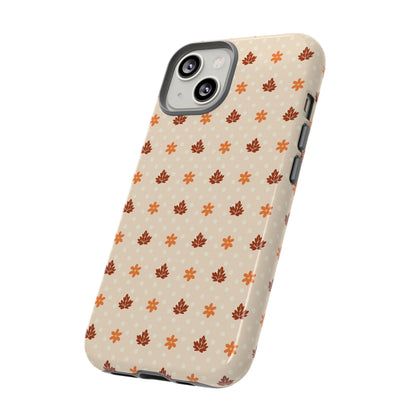 Beige Fall Floral Polka Dot iPhone Case