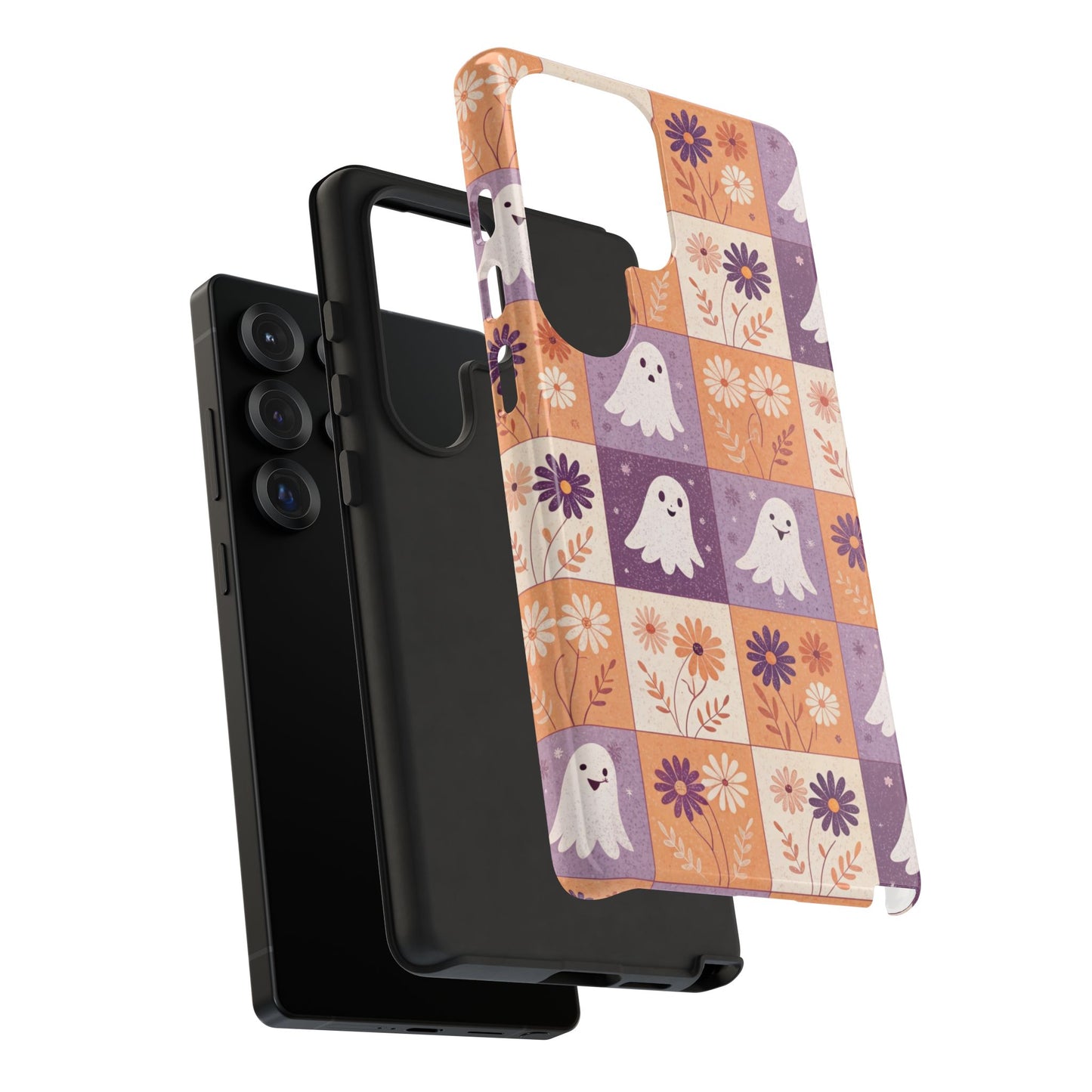 Ghost Floral Checkerboard Samsung Case