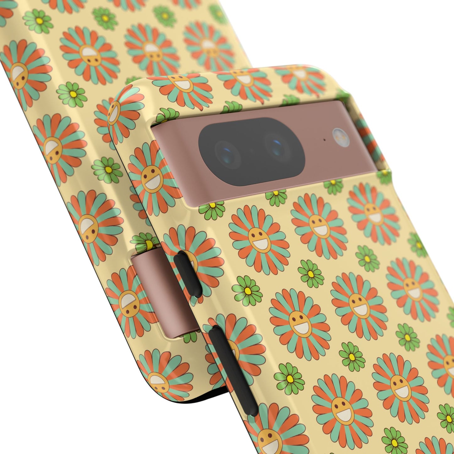 Smiley Retro Floral Google Pixel Case