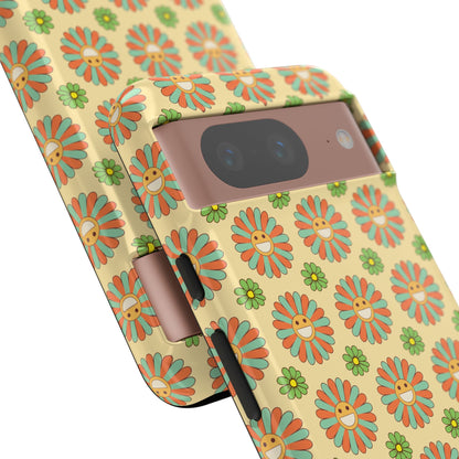 Smiley Retro Floral Google Pixel Case