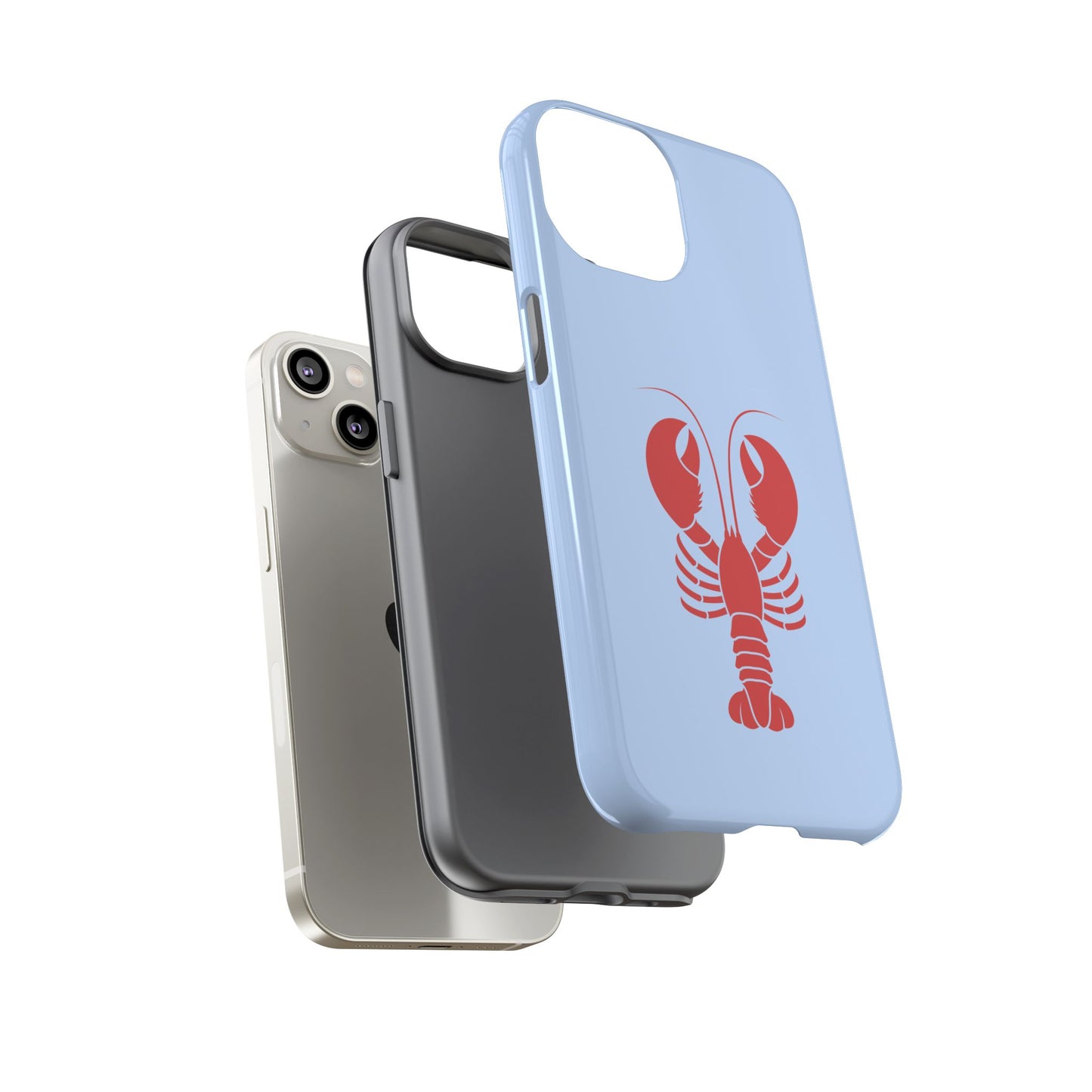 Red Lobster on Sky Blue iPhone Case