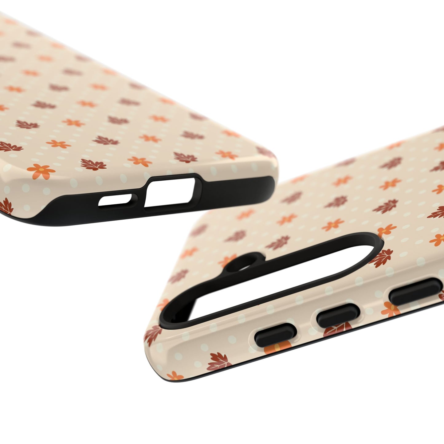 Beige Fall Floral Polka Dot Samsung Case