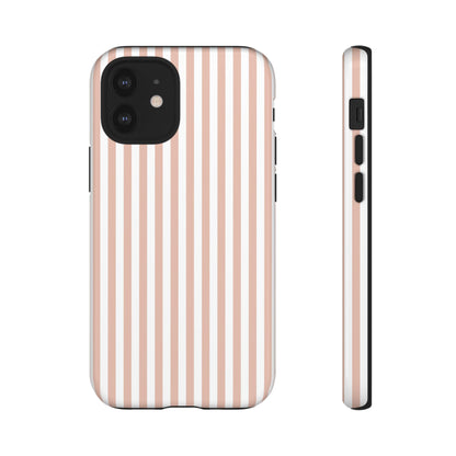 Blush & White Stripe iPhone Case