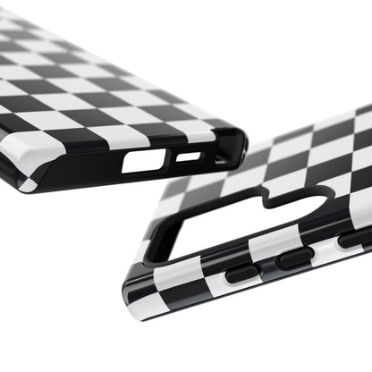 Black & White Checkerboard Samsung Case