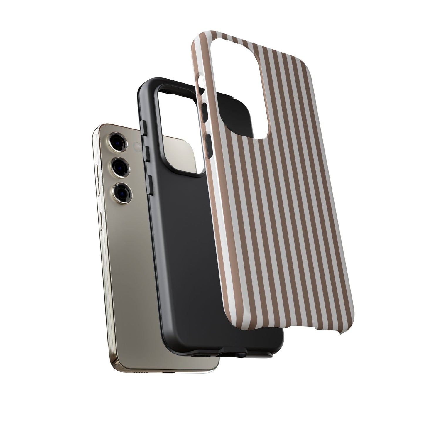 Beige & White Stripe Samsung Case
