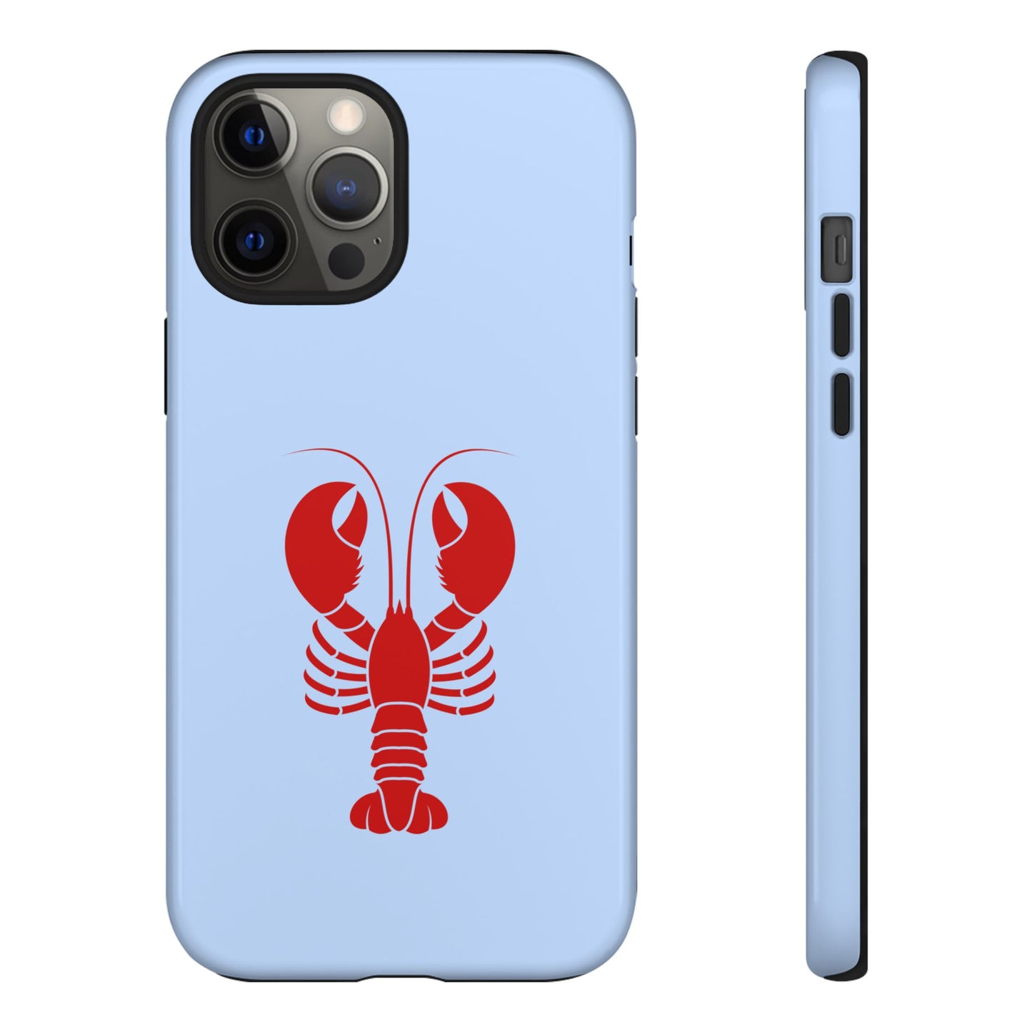 Red Lobster on Sky Blue iPhone Case