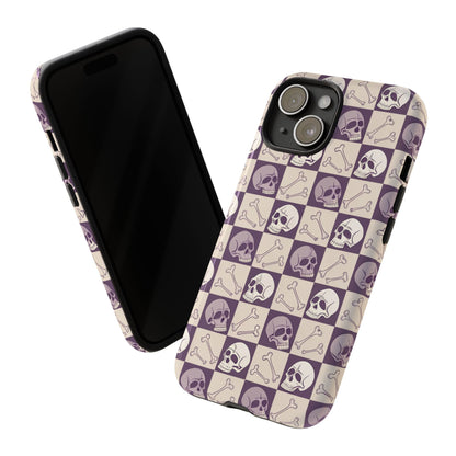 Skull & Bones Checkered iPhone Case