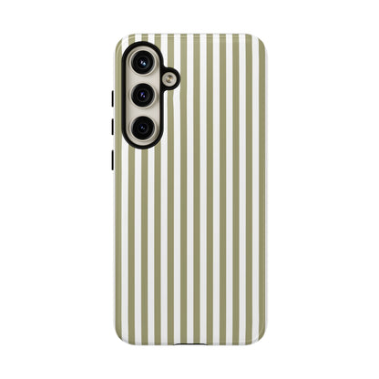 Sage & White Stripe Samsung Case