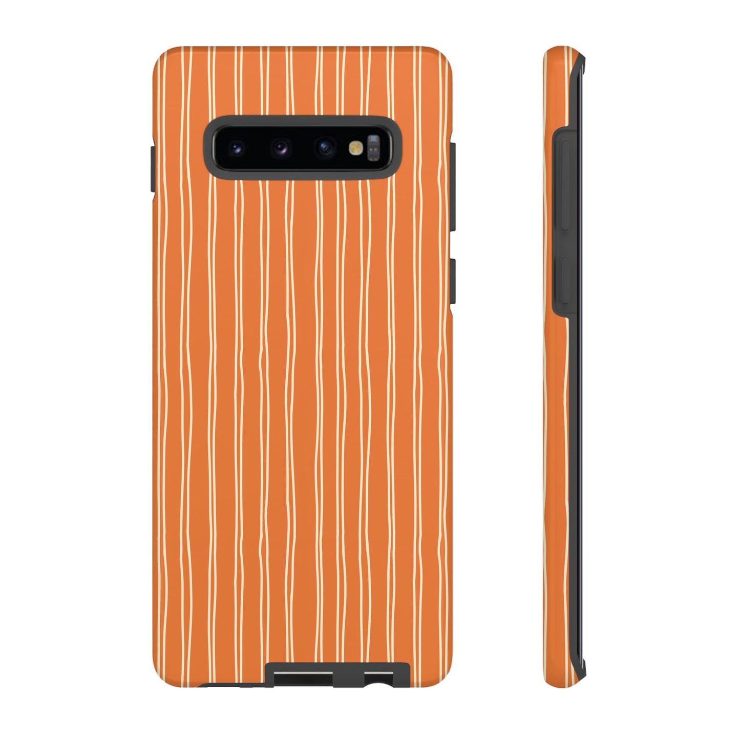 Orange Vertical Stripe Samsung Case
