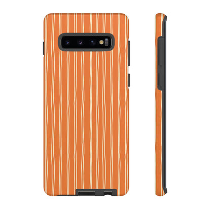Orange Vertical Stripe Samsung Case