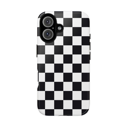 Black & White Checkerboard iPhone Case