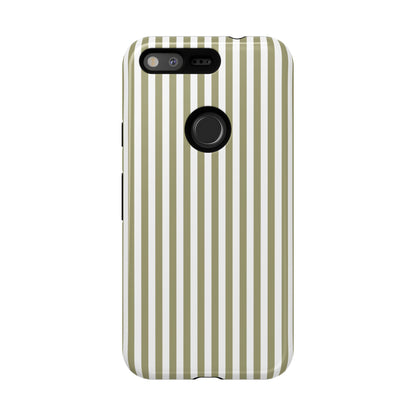 Sage & White Stripe Google Pixel Case
