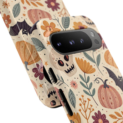Halloween Skulls & Pumpkins Floral Google Pixel Case