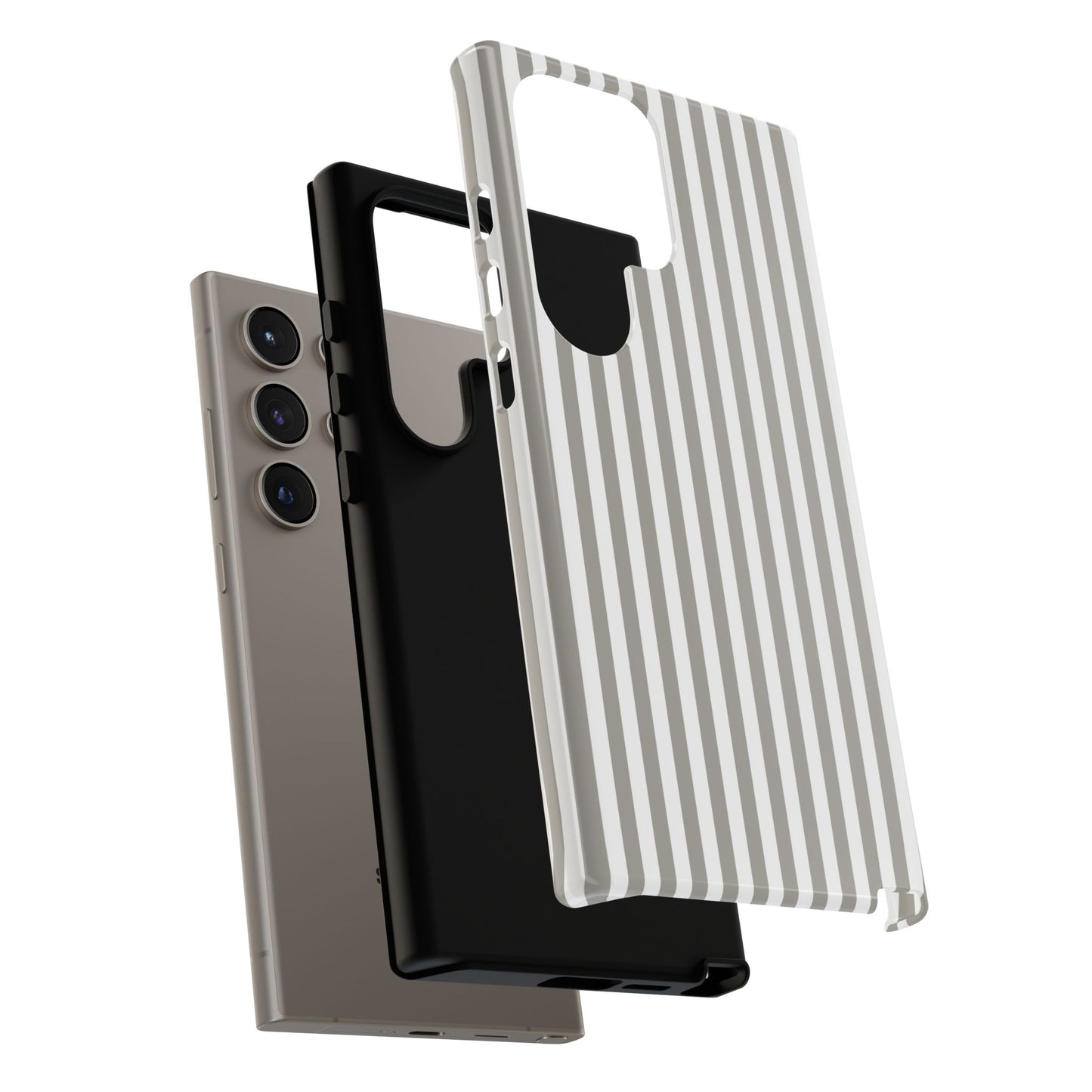 Gray & White Stripe Samsung Case