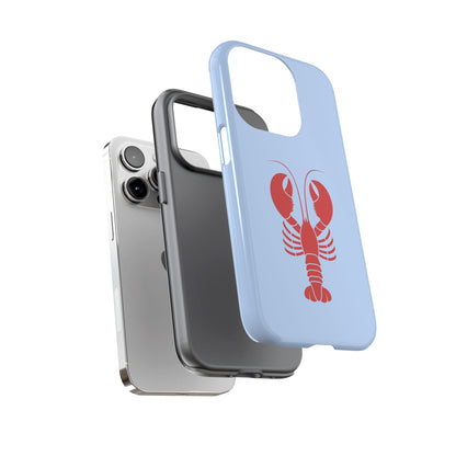 Red Lobster on Sky Blue iPhone Case